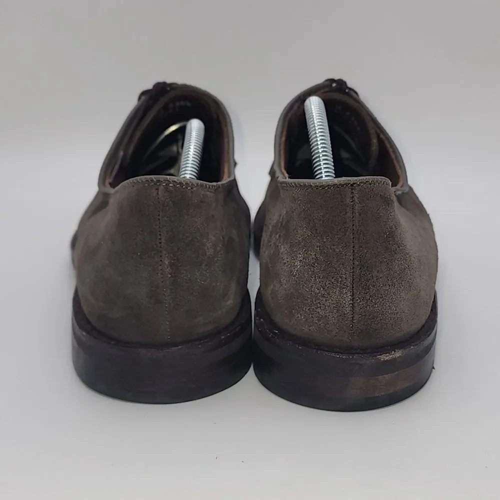 Allen Edmonds Port Washington Nomad Gray Suede Leather Oxford‎ Dress Shoes 11.5D